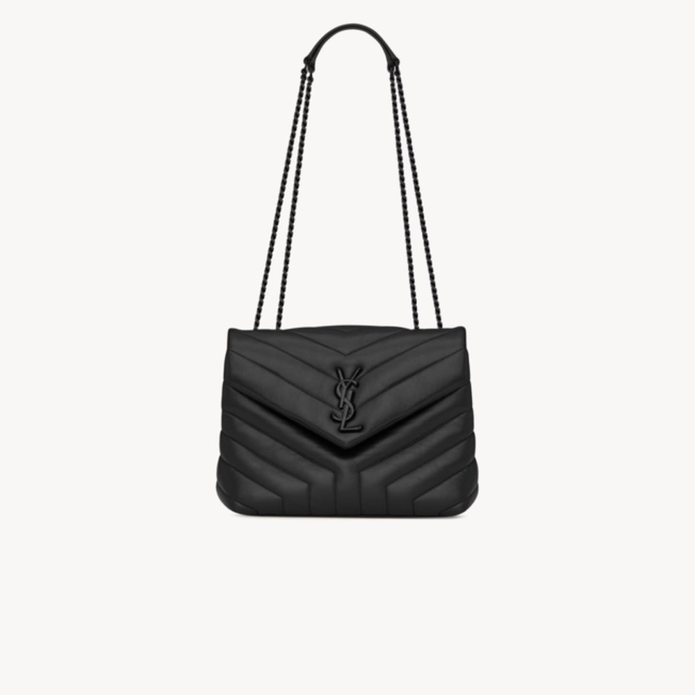 Loulou black quilted leather small black on black